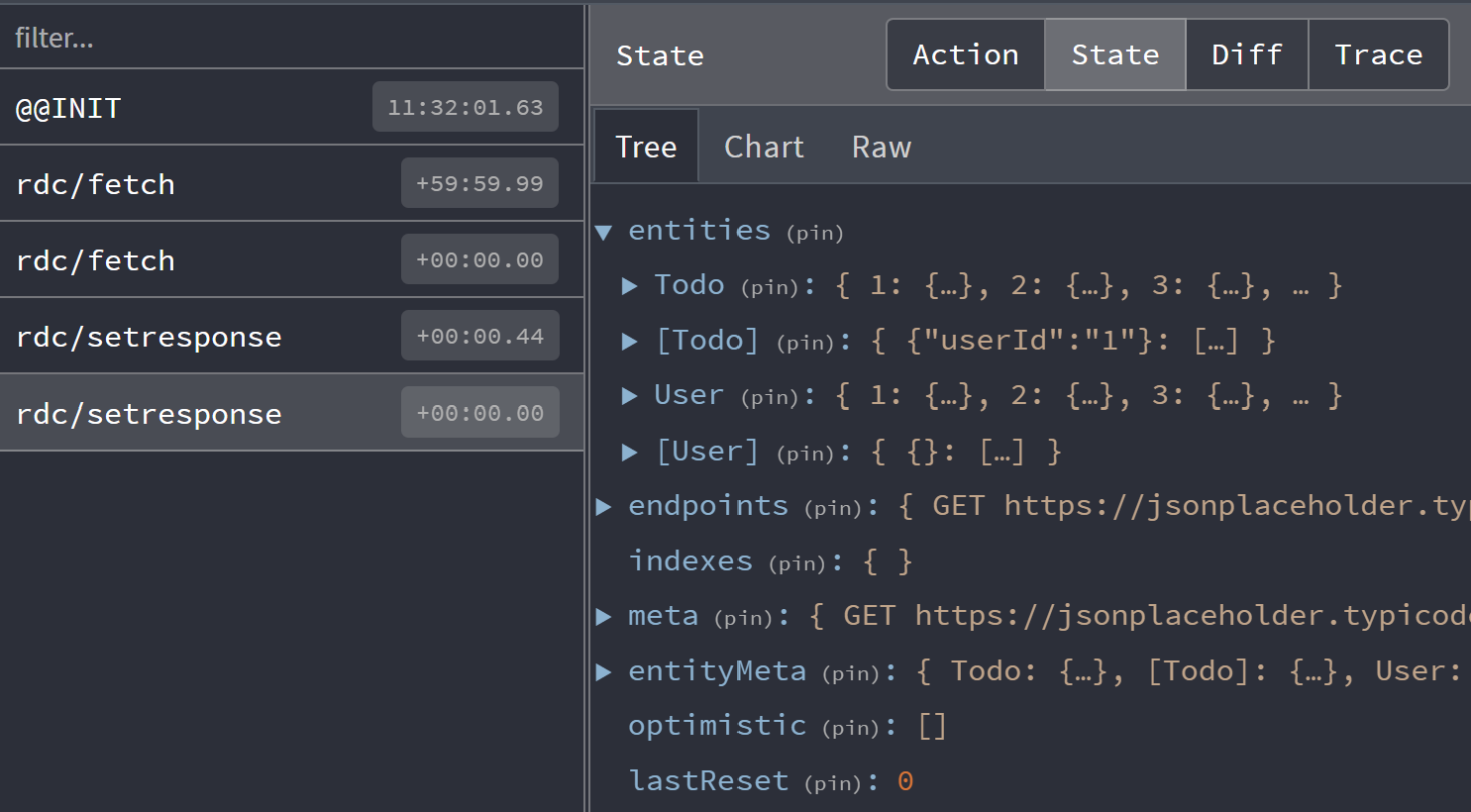 Dev tools state inspector